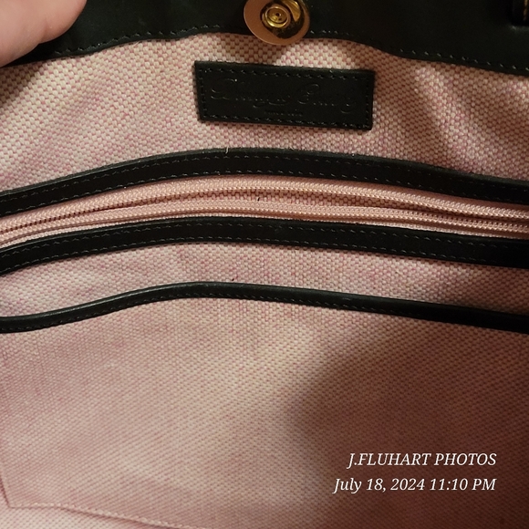 DOONEY AND BOURKE CROCODILE EMBOSSED LEATHER SHOULDER BAG RECENT DISCONTINUED - Picture 5 of 16